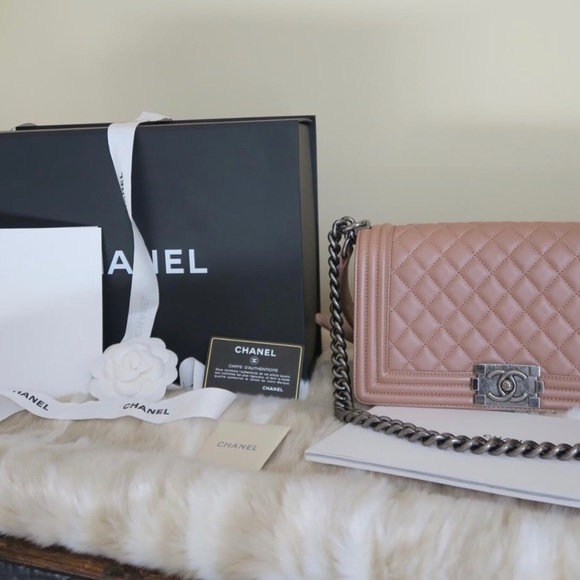 ❌SOLD❌Chanel Quilted Muave Pink Medium Flap Boy Ba - Picture 2 of 8